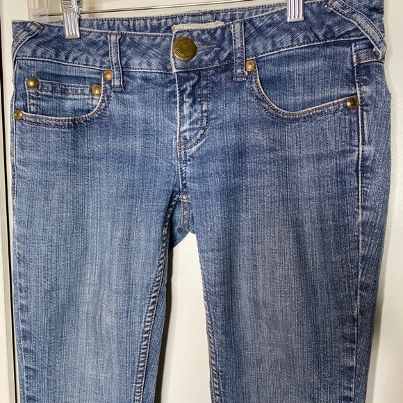 Free People Skinny Jeans W Zipper Ankles 27 - Picture 4 of 9